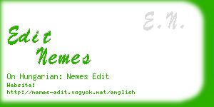 edit nemes business card